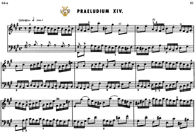 Prelude and Fugue No.14 in F-Sharp minor BWV 859, ...