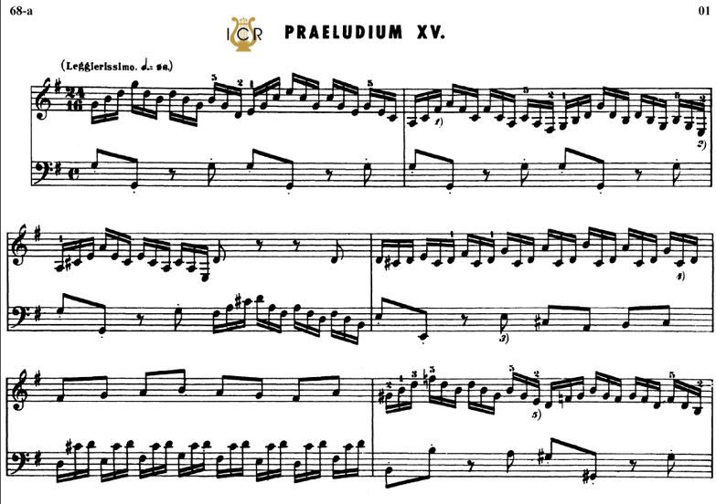 Prelude and Fugue No.15 in G Major BWV 860, J.S.Ba...