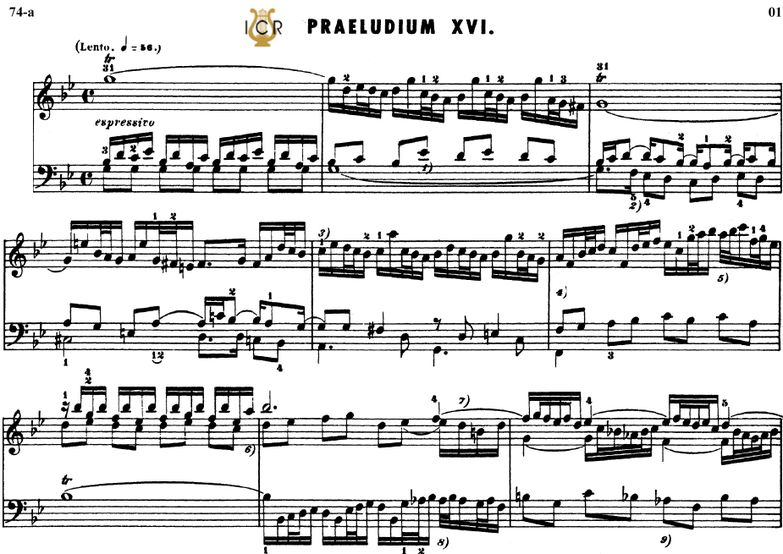 Prelude and Fugue No.16 in G minor BWV 861, J.S.Ba...