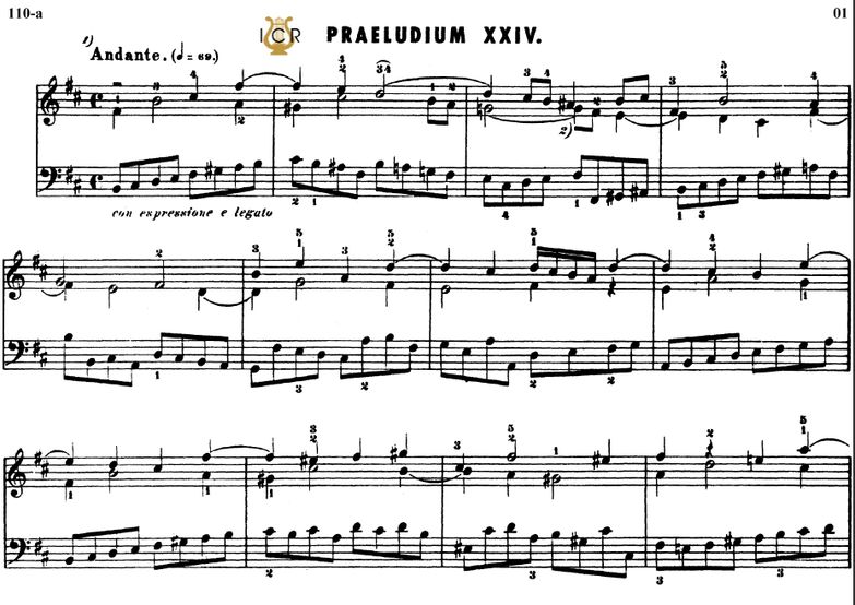 Prelude and Fugue No.24 in B minor BWV 869, J.S.Ba...