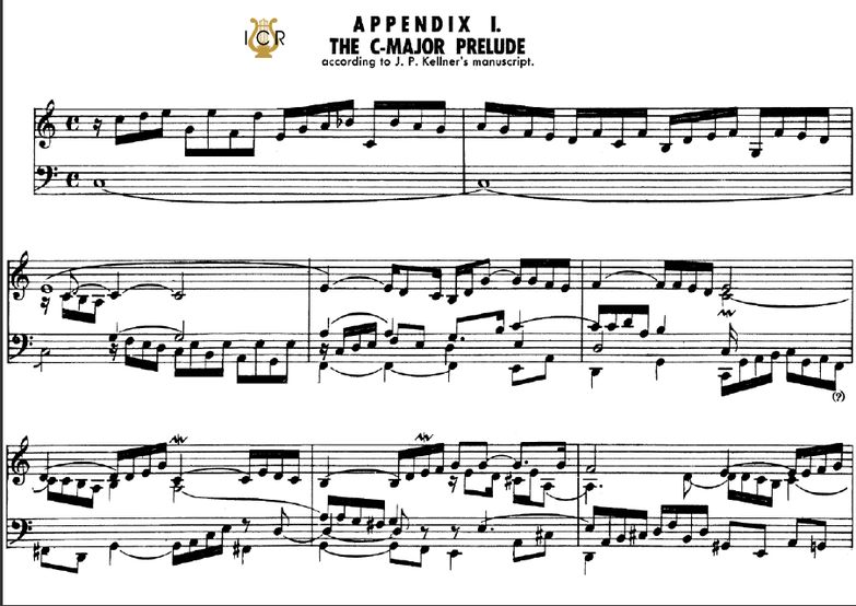 Appendix 1, Sketch C Major Prelude, J.S.Bach, WTC ...