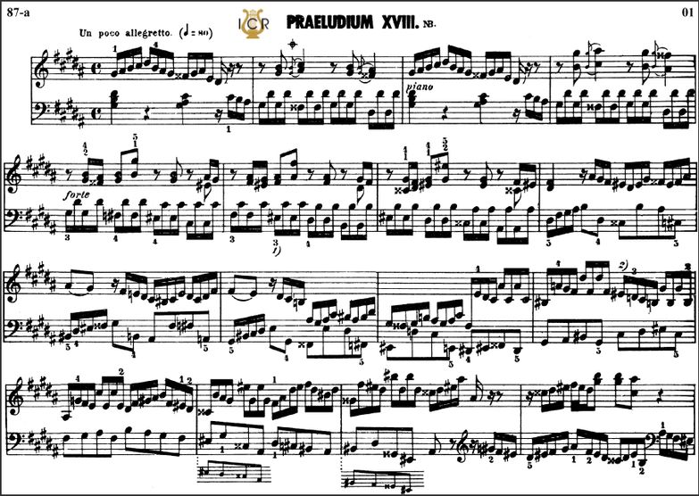 Prelude and fugue No.18 in G-Sharp minor BWV 887, ...