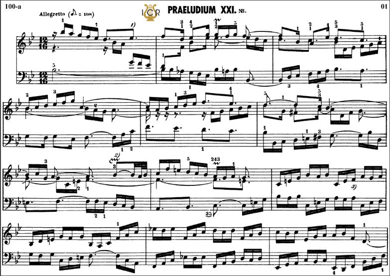 Prelude and fugue No.21 in B-Flat Major BWV 890, J...