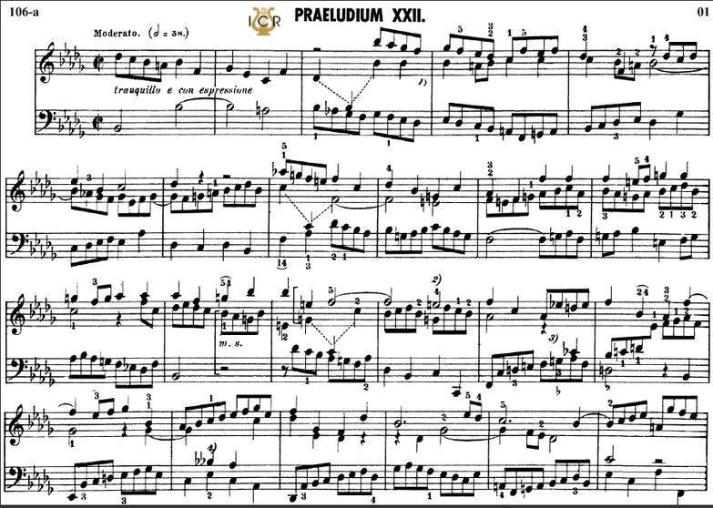 Prelude and fugue No.22 in B-Flat minor BWV 891, J...