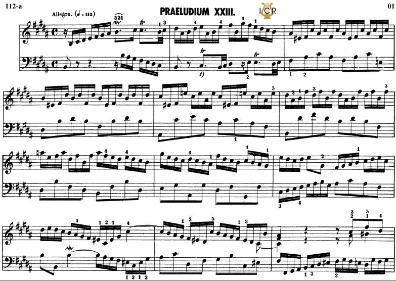 Prelude and fugue No.23 in B Major BWV 892, J.S.Ba...