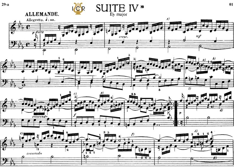French Suite No.4 in E-Flat Major BWV 815, J.S.Bac...