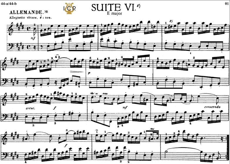 French Suite No.6 in E Major, BWV 817, J.S.Bach, B...