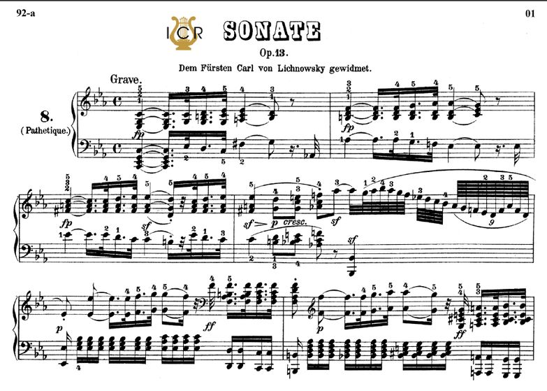 Piano Sonata No.8, Op.13 in C minor, «Pathétique»,...