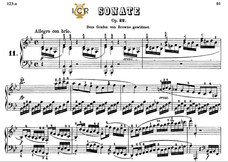 Piano Sonata No.11, Op.22 in B-Flat Major, L.V.Bee...