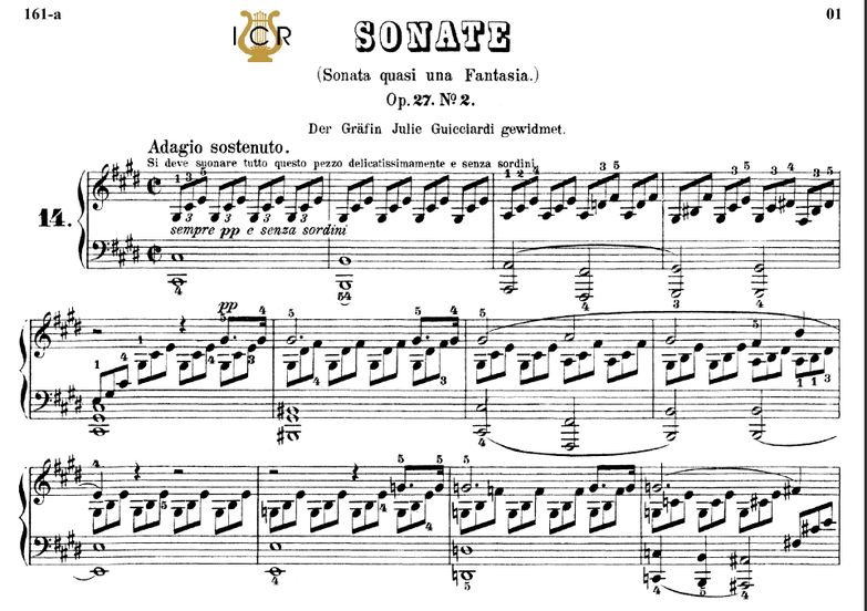 Piano Sonata No.14, Op.27 No.2 in C-Sharp minor, «...