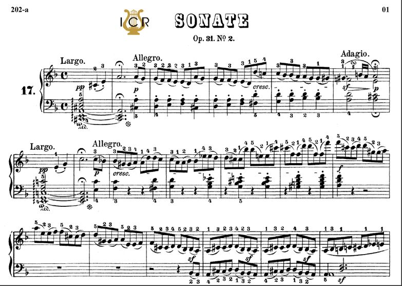 Piano Sonata No.17, Op.31 No.2 in D minor, L.V.Bee...