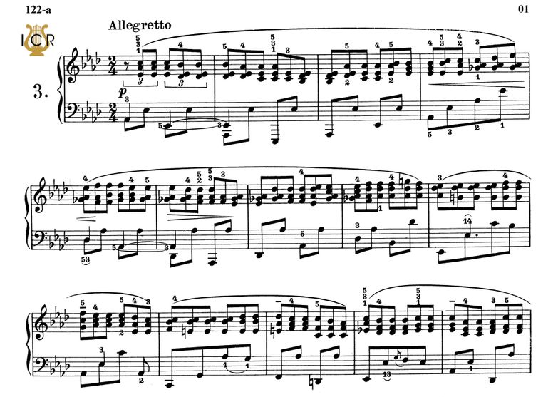 Etude B.130, No.3 in A-Flat Major (Pour la Méthode...