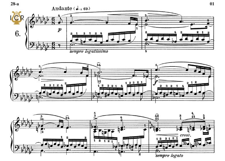 Etude Op.10 No.6 in E-Flat minor, F. Chopin, Ed.Pe...