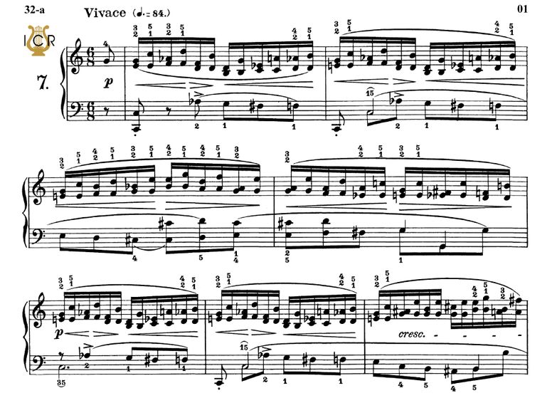Etude Op.10 No.7 in C Major, F. Chopin, Ed.Peters ...