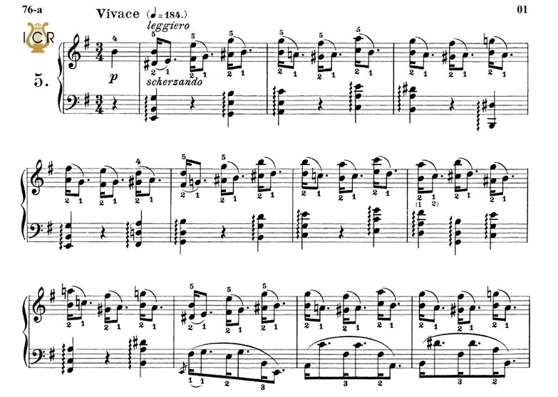 Etude Op.25 No.5 in E minor, Ed.Peters (Scholtz), ...