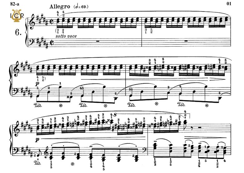 Etude Op.25 No.6 in G-Sharp minor (Thirds), Ed.Pet...
