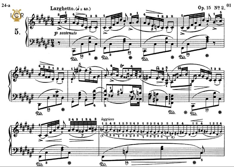 Nocturne No.5, Op.15 No.2 in F-Sharp Major, F. Cho...