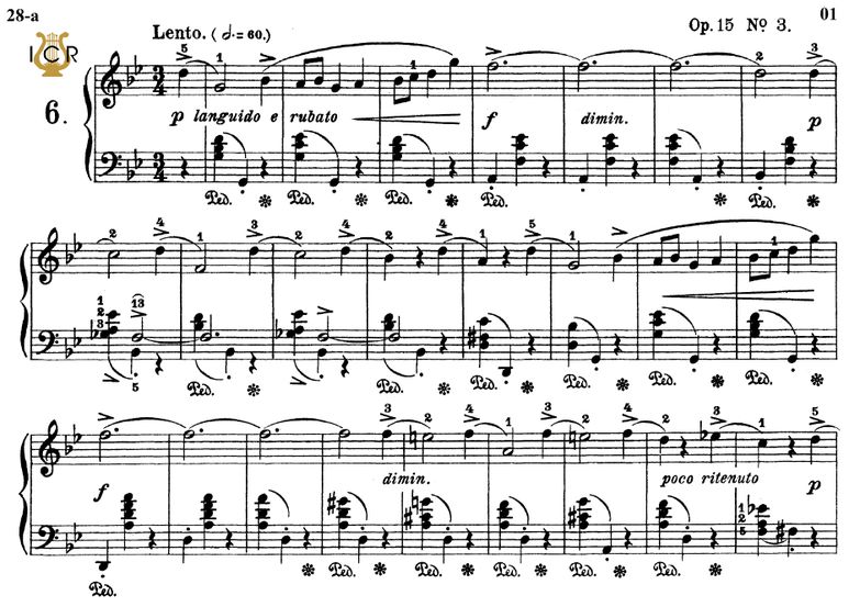 Nocturne No.6, Op. 15 No.3 in G minor, F. Chopin, ...
