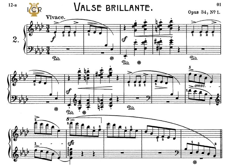 Waltz No.2, Op.34 No.1 in A-Flat Major, F. Chopin,...