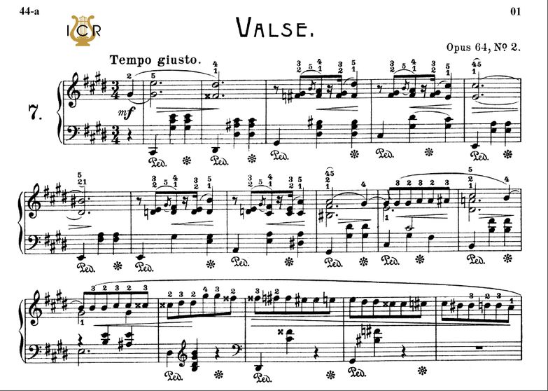 Waltz No.7, Op.64 No.2 in C-Sharp Minor, F. Chopin...