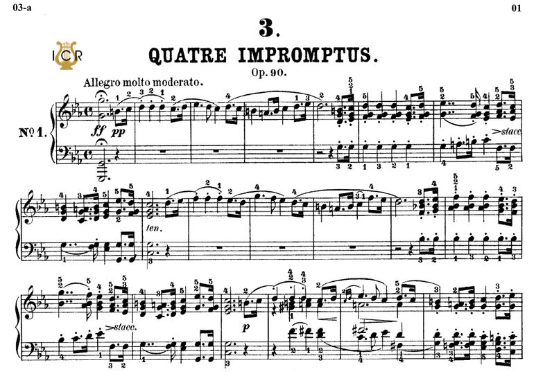 Impromptu Op.90 No.1 in C minor, F.Schubert, Ed. B...