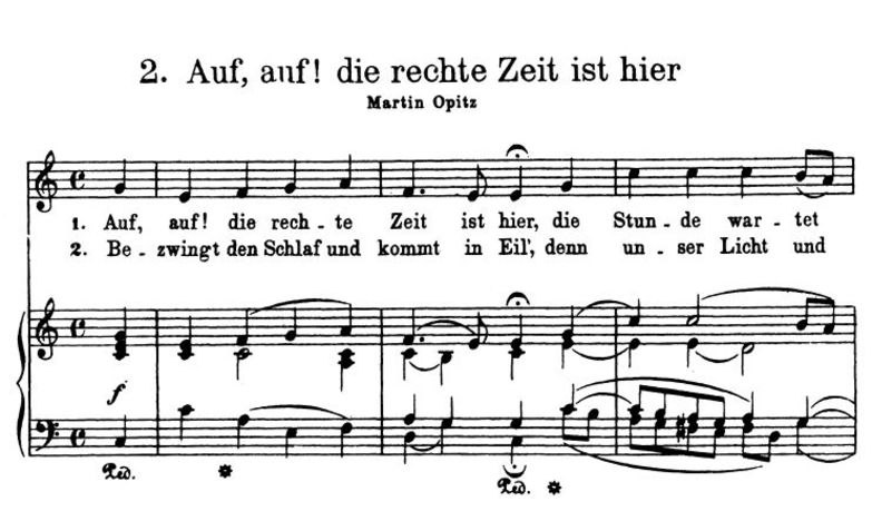 Auf, auf! Die rechte zeit ist hier BWV 440, High V...
