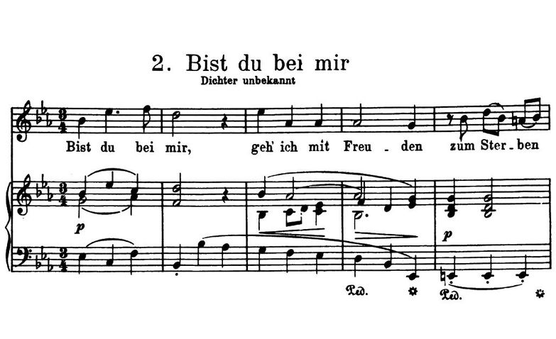 Bist du bei mir BWV 508, High Voice in E-Flat Majo...