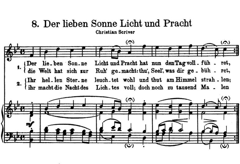 Der lieben Sonne Licht und Prach, High Voice in B-...