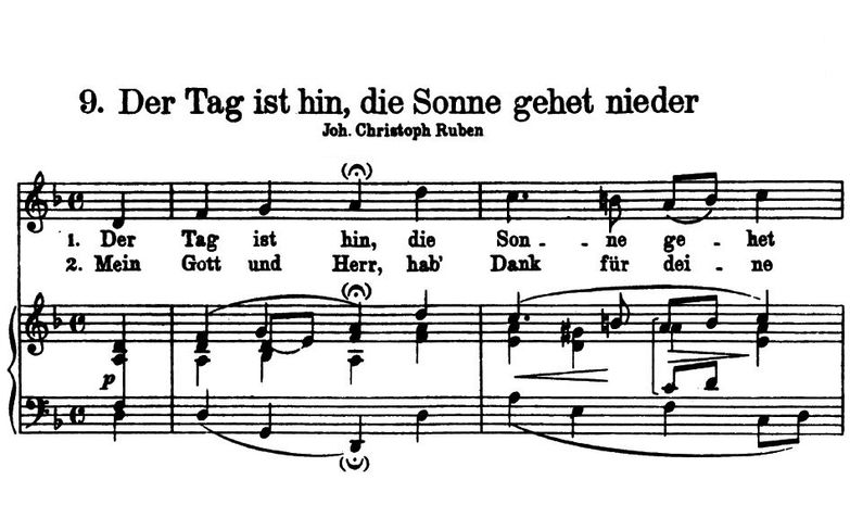 der tag ist hin, die Sonne gehet nieder BWV 447, H...