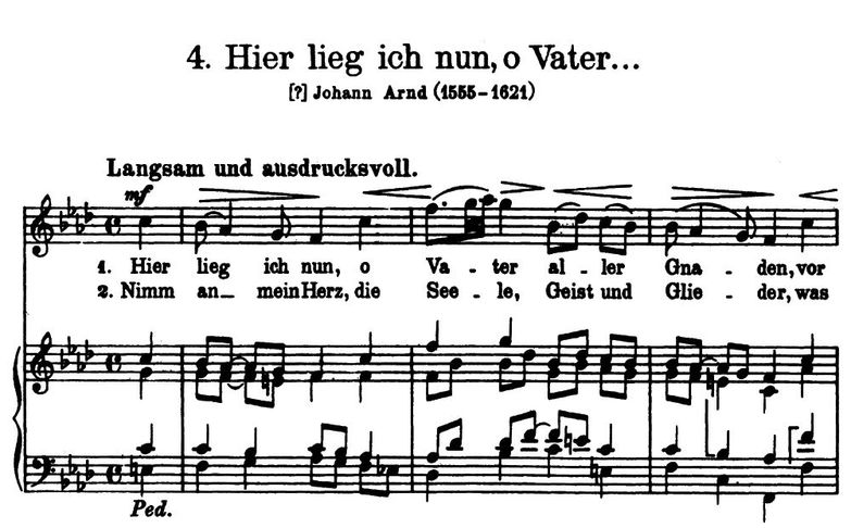 Hier lieg ich nun, o Vater BWV 519, High Voice in ...