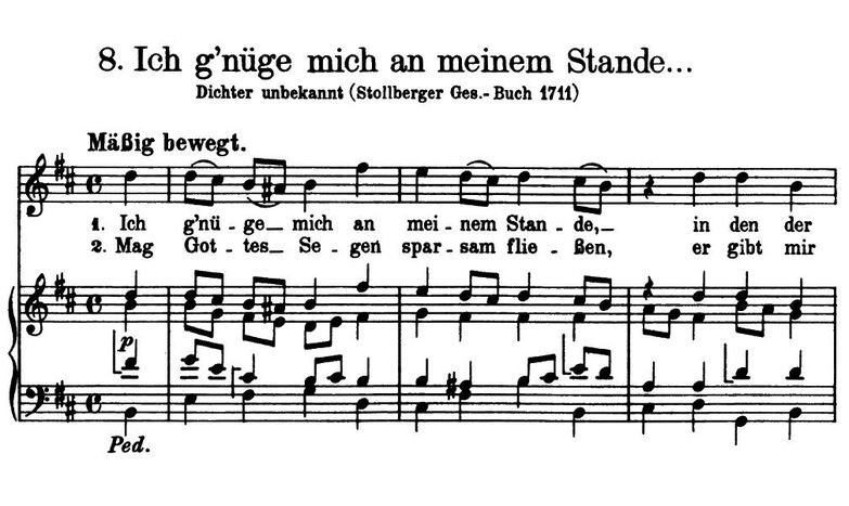 Ich g'nuge mich an meinem Stande BWV 523, High Voi...