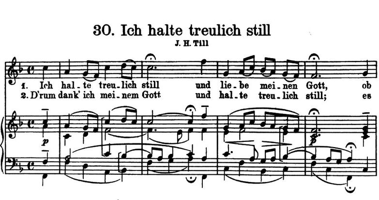 Ich halte treulich still BWV 466, High Voice in F ...