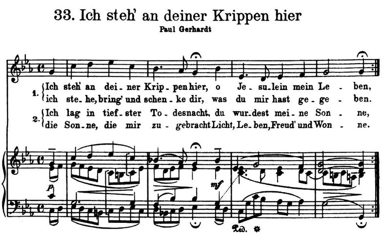 Ich steh' an deiner Krippen hier BWV 469, High Voi...
