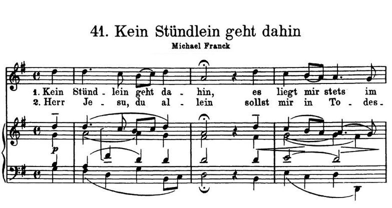 Kein Stündlein geht dahin BWV 477, High Voice in G...