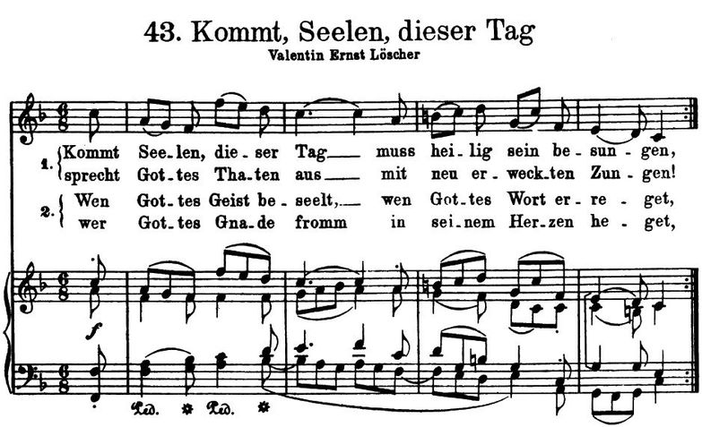 Kommt, Seelen, dieser Tag BWV 479, High Voice in F...