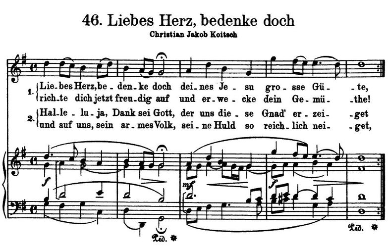 Liebes herz, bedenke doch BWV 482, High Voice in G...