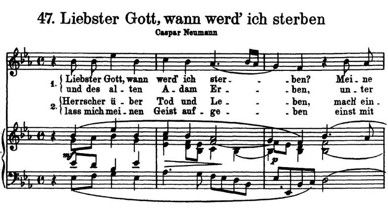 Liebster Gott, wann werd'ich sterben, High Voice i...