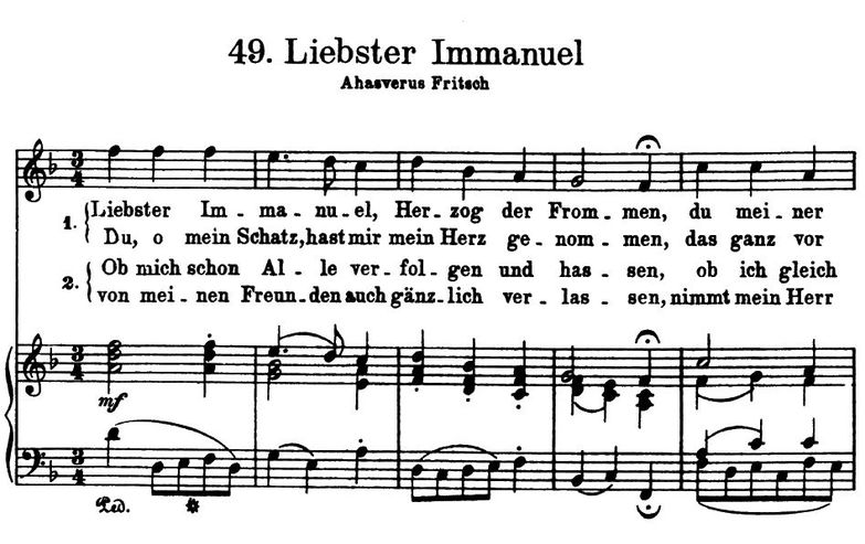 Liebster Immanuel, Herzog der Frommen BWV 485, Hig...