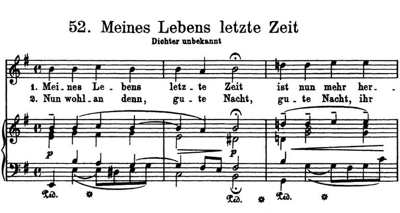 Meines Lebens letzte Zeit BWV 488, High Voice in e...