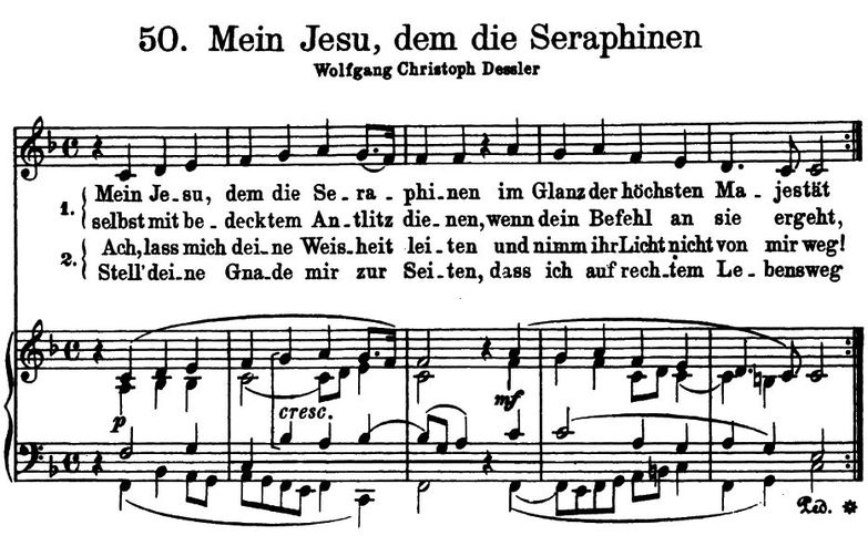 Mein Jesu, dem die Seraphinen, High Voice in F Maj...