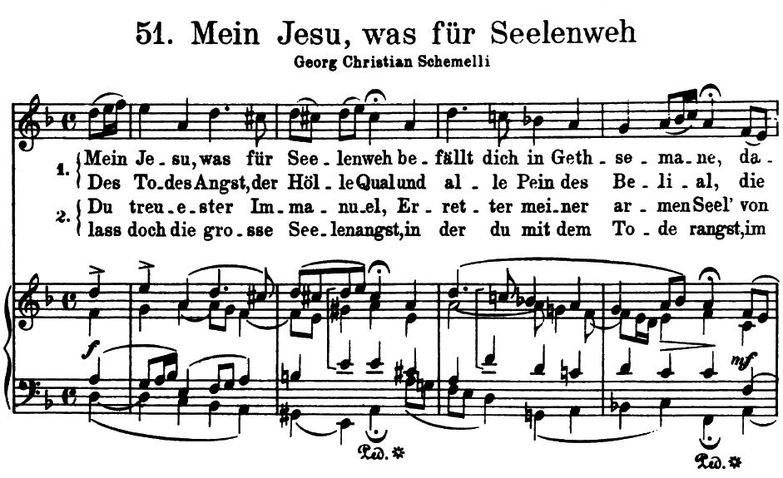 Mein Jesu, was für Seelenweh, High Voice in d mino...