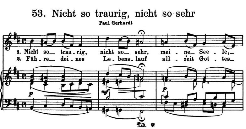 Nicht so traurig, nicht so sehr BWV 489 , High Voi...