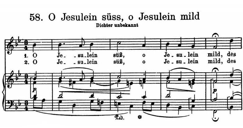 O Jesulein süss, o Jesulein mild , High Voice in B...