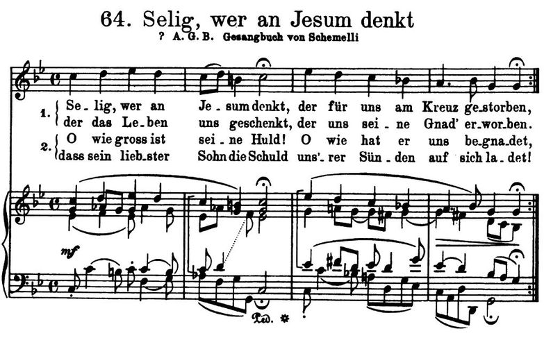 Selig, wer an Jesum denkt BWV 498 , High Voice in ...