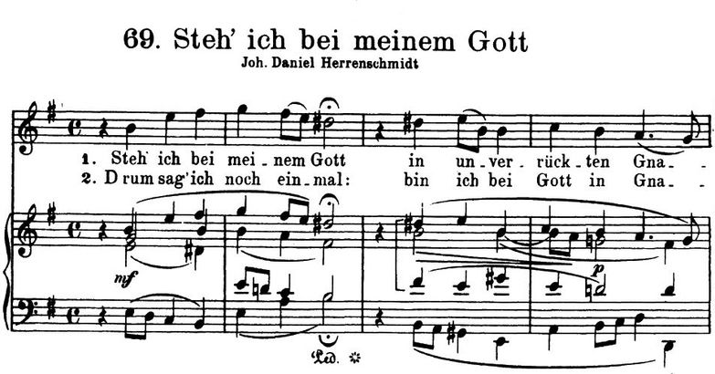 Steh' ich bei meinem Gott BWV 503, High Voice in e...