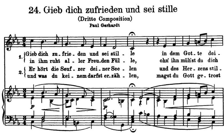 Gib dich zufrieden und sei stille (third version) ...