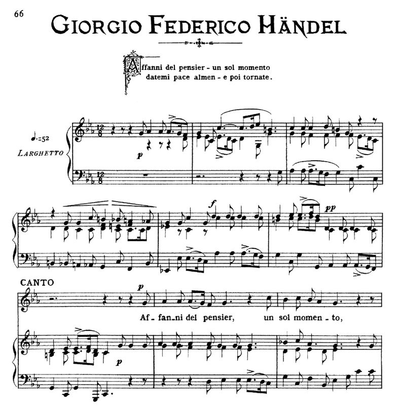 Affani del pensier, Low Voice in C Minor, G.F.Hand...