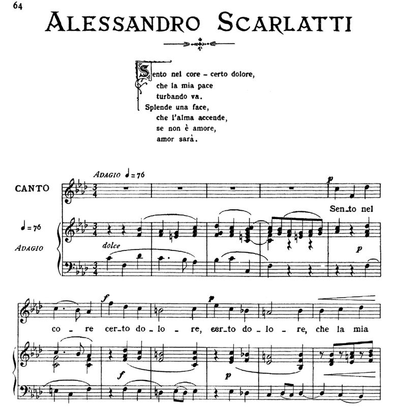 Sento nel core, Medium Voice in F Minor, A.Scarlat...