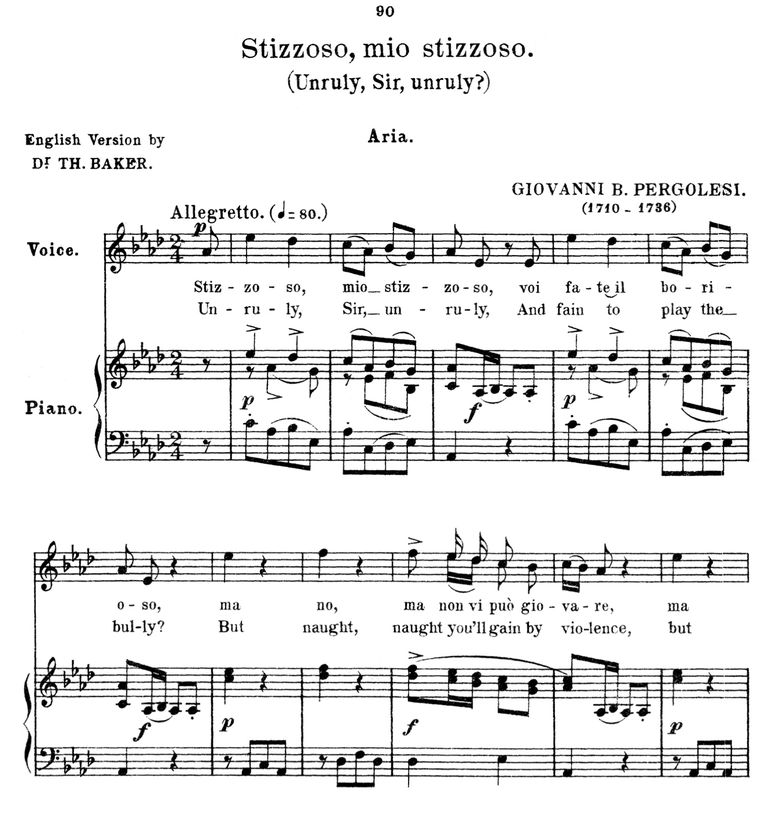 Stizzoso,mio stizzoso, High Voice in A-Flat Major,...