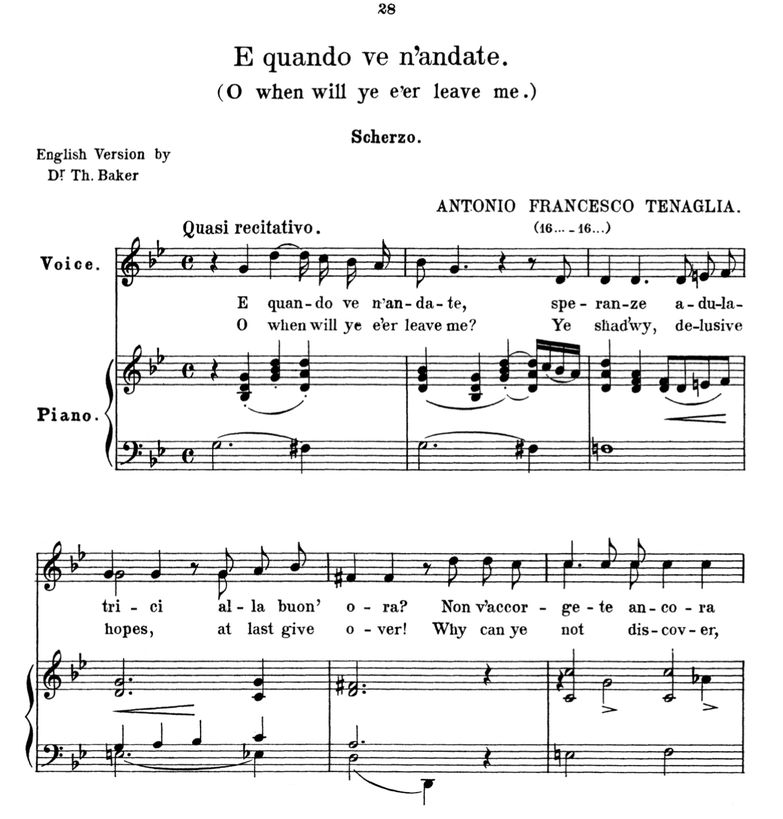 E quando ve n'andate High Voice in G Minor, A.Tena...